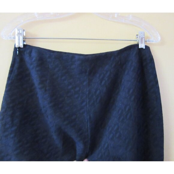 Piazza Sempione Audrey Black Textured Side Zip Crop Pants Sz 44 - Picture 6 of 13